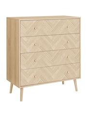 Birlea Oak Herringford 4 Drawer Chest - Image 5 of 5