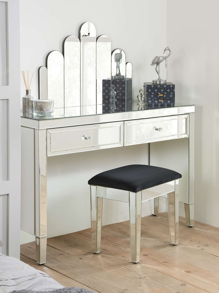 Birlea Mirrored Valencia 2 Drawer Dressing Table - Image 1 of 8