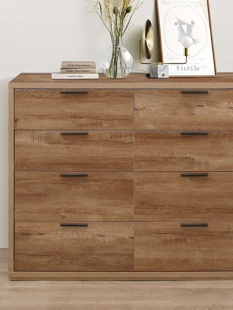 Birlea Oak Stockwell 4 + 2 8 Drawer Chest - Image 2 of 5
