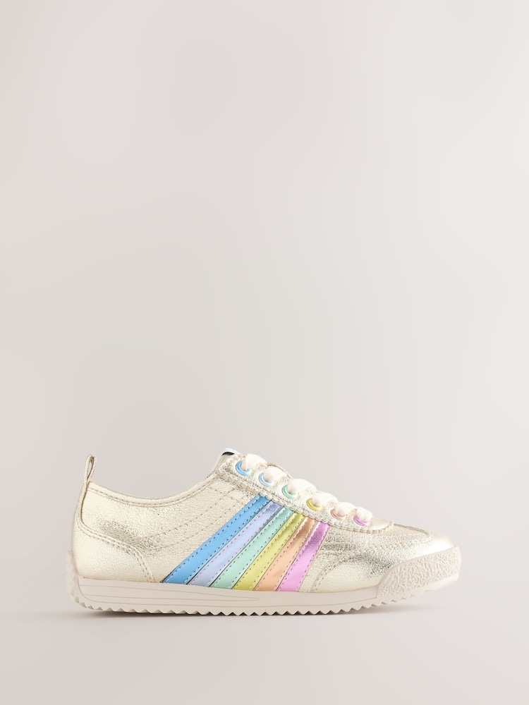 Little Bird by Jools Oliver Metallic Rainbow Trainers - Imaginea 2 din 5