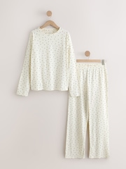Black/White Spot Long Sleeve Pyjamas - Image 1 of 3