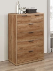Birlea Oak Stockwell 4 + 2 6 Drawer Chest - Image 2 of 4