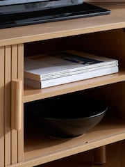 Birlea Oak Axel Fluted TV Unit - Image 5 of 9