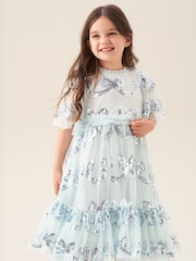 Angel & Rocket Green Delta Mint Sequin Bow Mesh Dress - Image 2 of 5