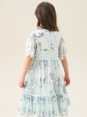 Angel & Rocket Green Delta Mint Sequin Bow Mesh Dress - Image 3 of 5