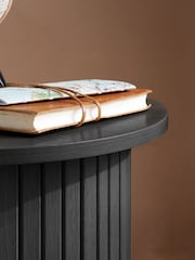 Birlea Black Axel Fluted Side Table - Image 4 of 7