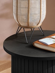 Birlea Black Axel Fluted Side Table - Image 5 of 7