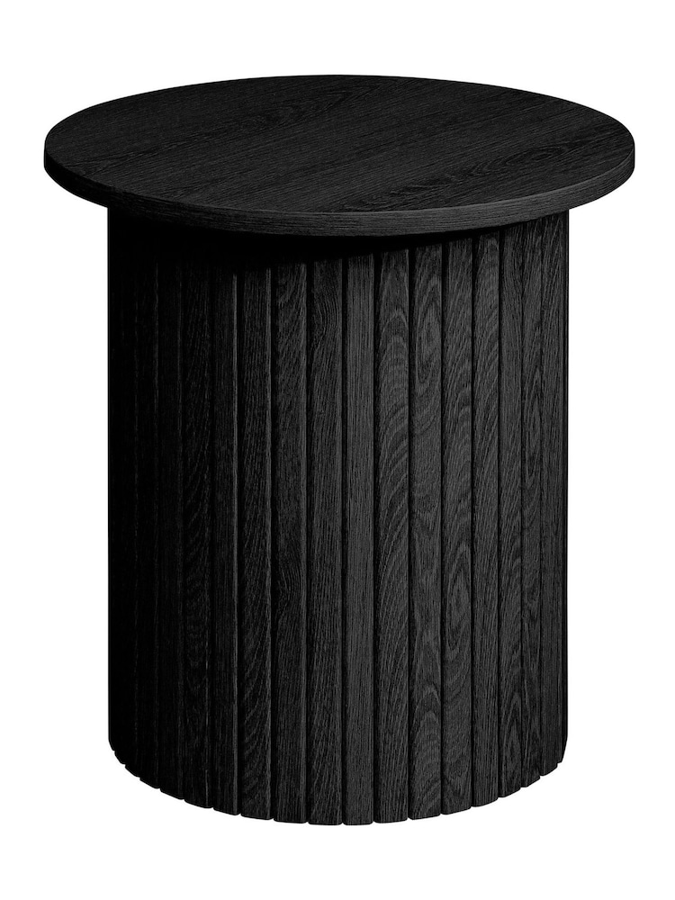 Birlea Black Axel Fluted Side Table - Image 7 of 7