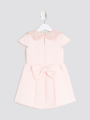 River Island Pink Girls Collar Bow Back Dress - Image 2 of 4