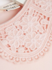 River Island Pink Girls Collar Bow Back Dress - Image 3 of 4