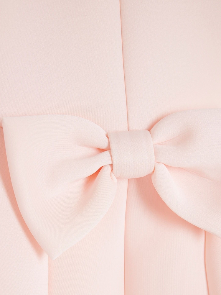 River Island Pink Girls Collar Bow Back Dress - Image 4 of 4 River Island Pink Girls Collar Bow Back Dress - Image 4 of 4