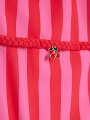 River Island Girls Stripe Charm Belt Swimsuit - Imagen 3 de 5