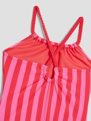 River Island Girls Stripe Charm Belt Swimsuit - Imagen 4 de 5