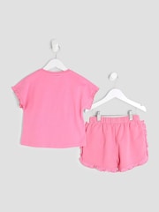 River Island Pink Shell T-Shirt Runner Set - Image 3 of 5