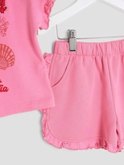 River Island Pink Shell T-Shirt Runner Set - Image 4 of 5