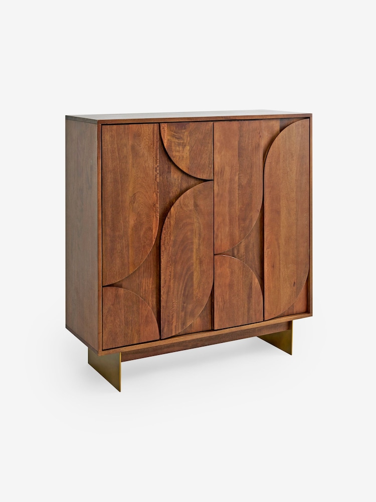 MADE.COM Dark Mango Wood Keala Tall Sideboard - Image 1 of 2