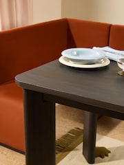 MADE.COM Rust Red Velvet Tova Left Hand Corner Dining Table and Bench Set - Image 4 of 7