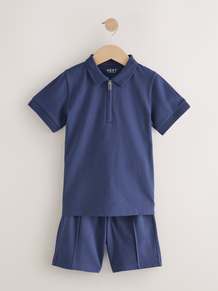 أزرق داكن - Short Sleeve Polo Shirt and Shorts Set (3-16yrs) - صورة 1 من 6 أزرق داكن - Short Sleeve Polo Shirt and Shorts Set (3-16yrs) - صورة 1 من 6