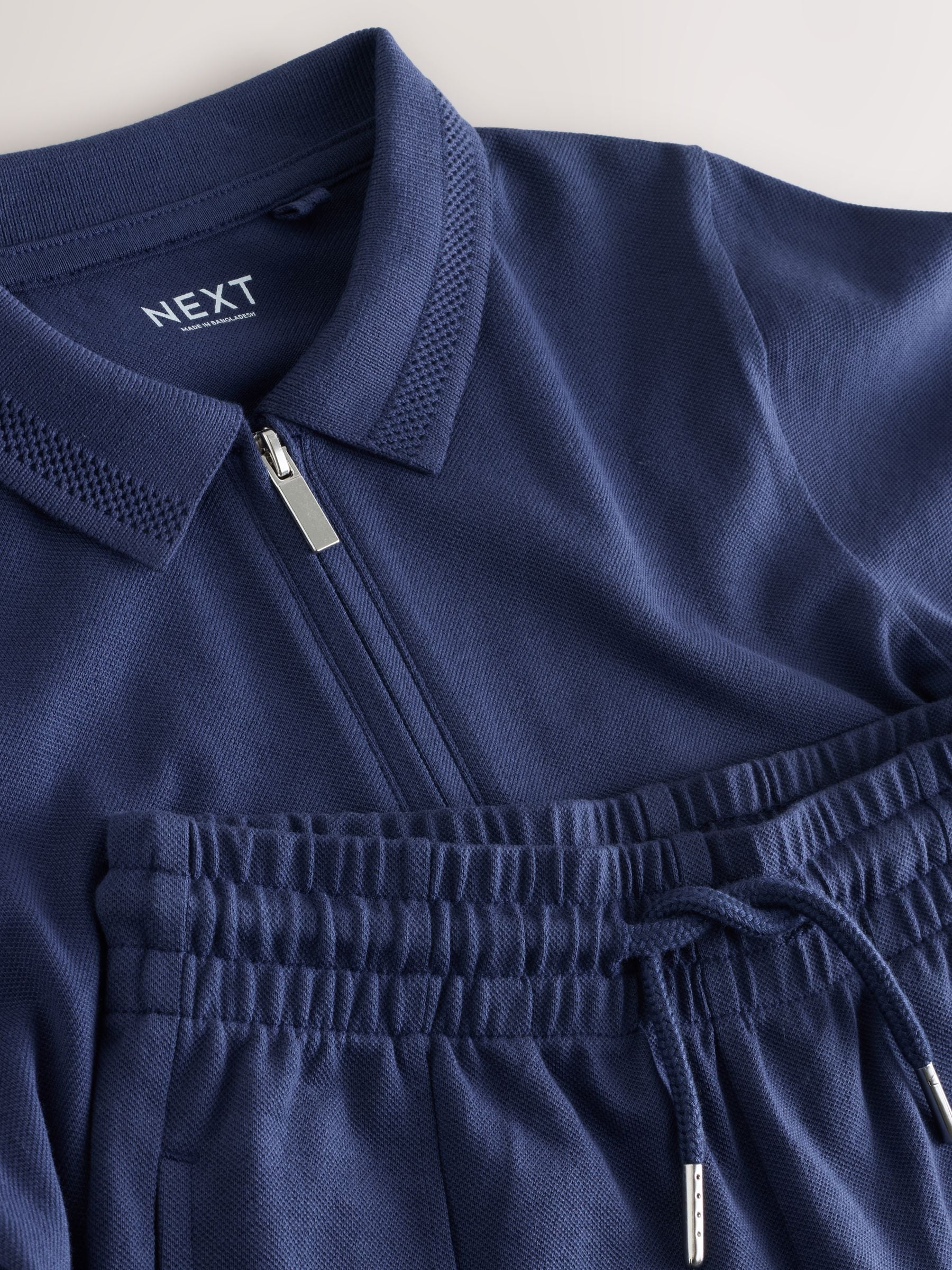 Buy Navy Short Sleeve Polo Shirt and Shorts Set (3-16yrs) from