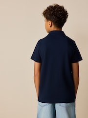 Azul marino/blanco - Vertical Stripe Short Sleeve Jersey Shirt (3-16yrs) - Imagen 3 de 7