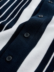 Azul marino/blanco - Vertical Stripe Short Sleeve Jersey Shirt (3-16yrs) - Imagen 7 de 7