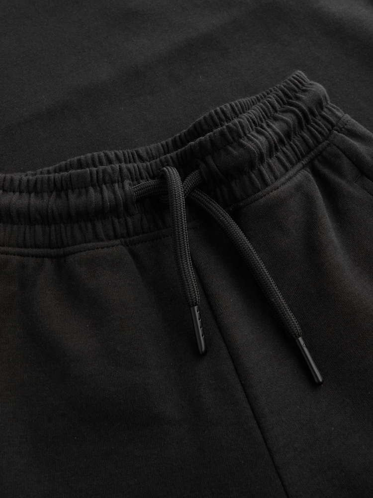 Black Relaxed Fit Heavyweight T-Shirt and Shorts Set (3-16yrs) - Image 9 of 9