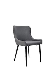 Bentley Designs Set of 2 Grey Rubens Upholstered Dining Chairs - Image 1 of 5