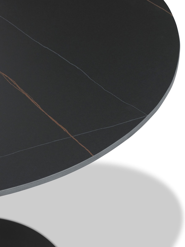 Bentley Designs White Mason Sintered Stone Circular Dining Table - Image 4 of 4