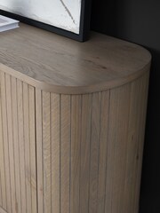 Bentley Designs Grey Oiled Oak Vega Narrow Sideboard Table - Image 2 of 5