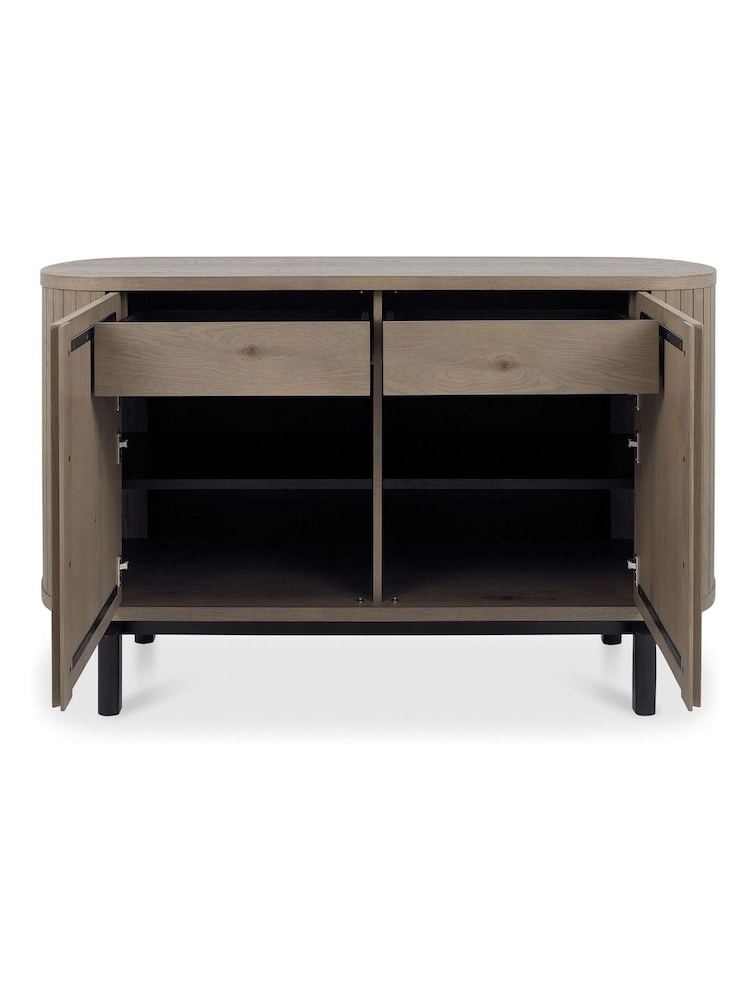 Bentley Designs Grey Oiled Oak Vega Narrow Sideboard Table - Image 5 of 5