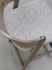 Bentley Designs Grey Oiled Oak Vega Ply Back Barstool Single - Image 2 of 5