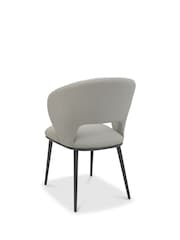 Bentley Designs Set of 2 Grey Luca Upholstered Dining Chairs - Image 4 of 4