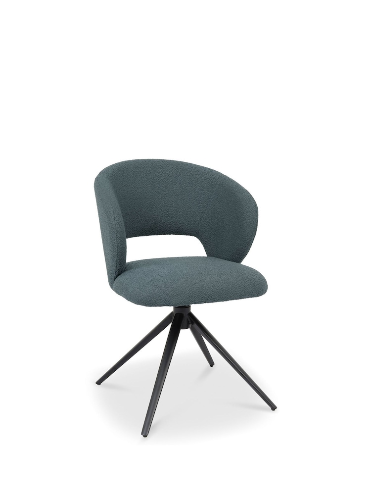 Bentley Designs Blue Stella Swivel Dining Chair Single - Image 2 of 6 Bentley Designs Blue Stella Swivel Dining Chair Single - Image 2 of 6