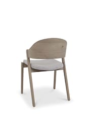 Bentley Designs Set of 2 Grey Oiled Oak Vega Ply Back Dining Chairs - Image 6 of 6