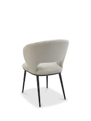 Bentley Designs Set of 2 Beige Luca Upholstered Dining Chairs - Image 4 of 5