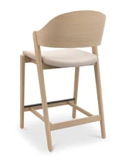Bentley Designs Scandi Oak Vega Bonded Leather Back Barstool - Image 4 of 4