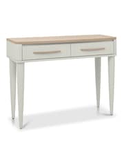 Bentley Designs Scandi Oak Soft Grey Larsen Console Table Unit - Image 3 of 5