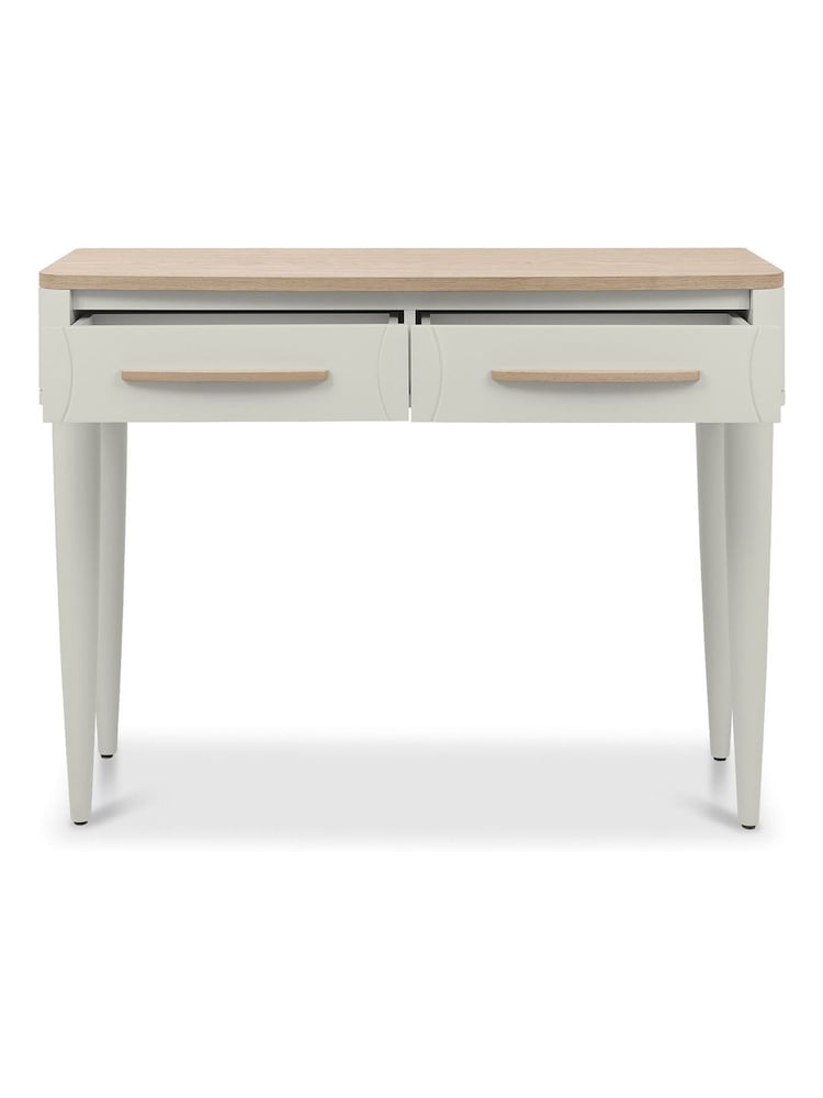 Bentley Designs Scandi Oak Soft Grey Larsen Console Table Unit - Image 5 of 5