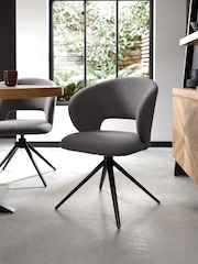 Bentley Designs Grey Stella Swivel Dining Chair Single - Image 1 of 6