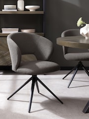 Bentley Designs Grey Stella Swivel Dining Chair Single - Image 5 of 6