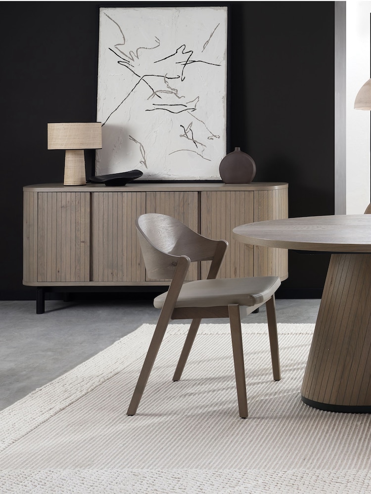 Bentley Designs Grey Oiled Oak Vega Wide Sideboard - Image 2 of 6 Bentley Designs Grey Oiled Oak Vega Wide Sideboard - Image 2 of 6