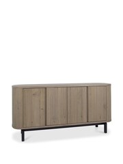 Bentley Designs Grey Oiled Oak Vega Wide Sideboard Unit - Image 4 of 6