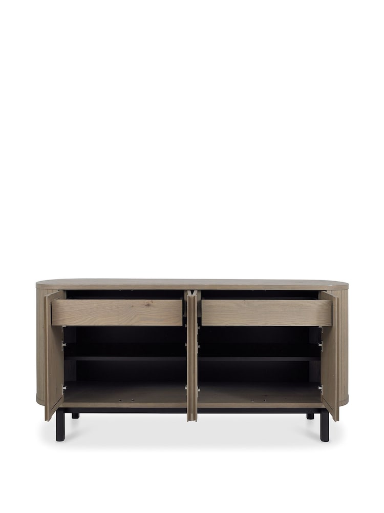 Bentley Designs Grey Oiled Oak Vega Wide Sideboard Unit - Image 6 of 6