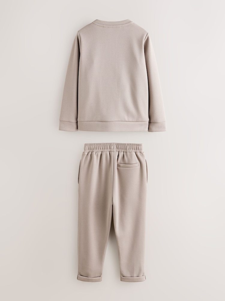 Baker by Ted Baker Textured Stone Jacket T-Shirt and Trousers Set - Image 2 of 9