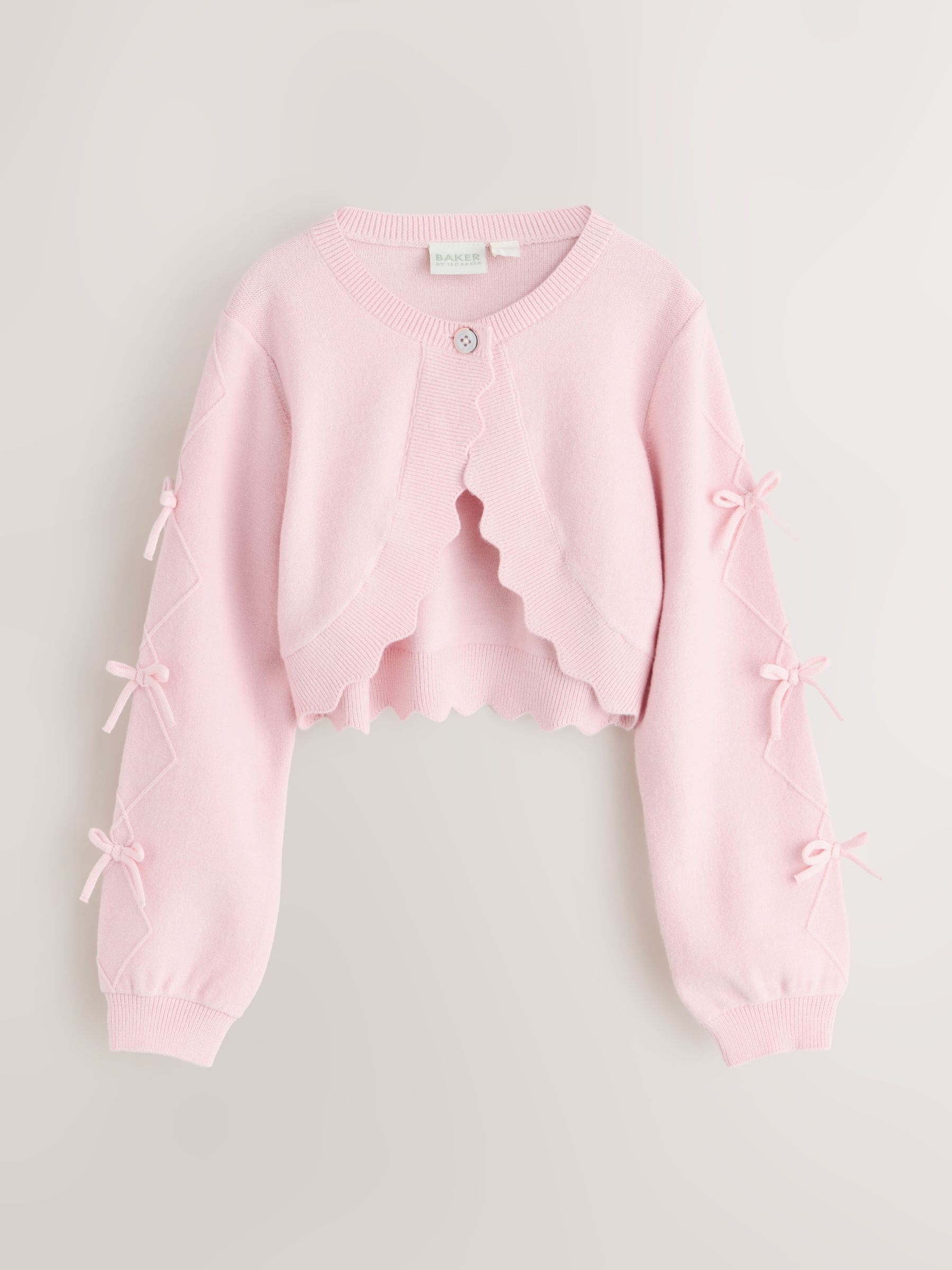 Buy Baker by Ted Baker Bow Sleeve Scallop Edge Cardigan from Next