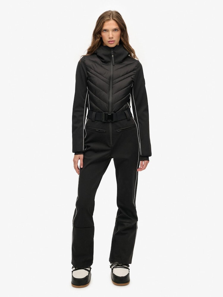 Superdry Black Luxe Ski Suit - Image 1 of 6