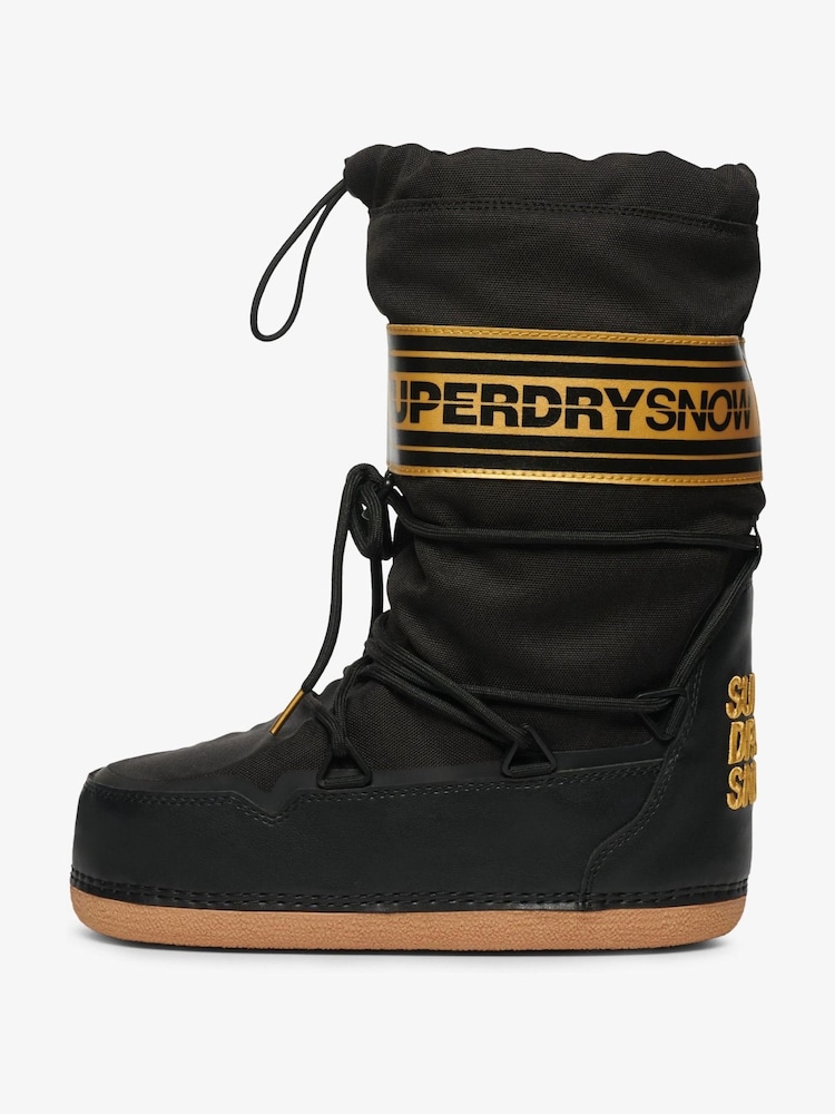 Superdry Black Snow Boots - Image 2 of 9 Superdry Black Snow Boots - Image 2 of 9