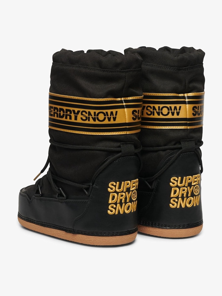 Superdry Black Snow Boots - Image 4 of 4