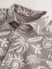 Brown/Ecru Printed Revere Button Through Shirt and Shorts Set (3-16yrs) - Image 5 of 9
