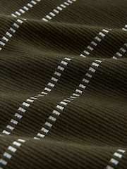 أخضر كاكي خطوط - Revere Button Through Shirt and Shorts Set (3-16yrs) - صورة 4 من 5